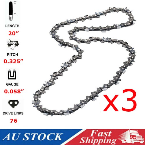 3PCS Chainsaw Chain Blade Saw Chains Semi Chisel 10" 12" 16" 14" 18" 20" 22 Inch - Picture 13 of 27