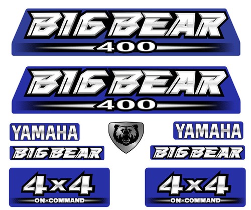 Yamaha Big Bear 400 OEM On Command Aufkleber Emblem Sticker Grafik Set Kit NOS 4x4 - Bild 5 von 6