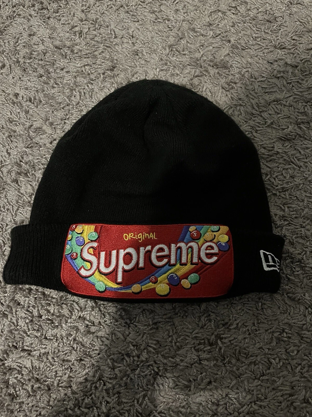 Supreme   Skittles   Bonnet noir New Era