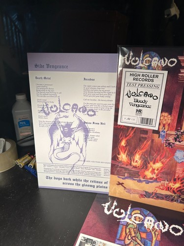 TEST PRESS Pressing Vulcano Bloody Vengeance LP sarcofago sepultura Venom MX SOD - Picture 5 of 14