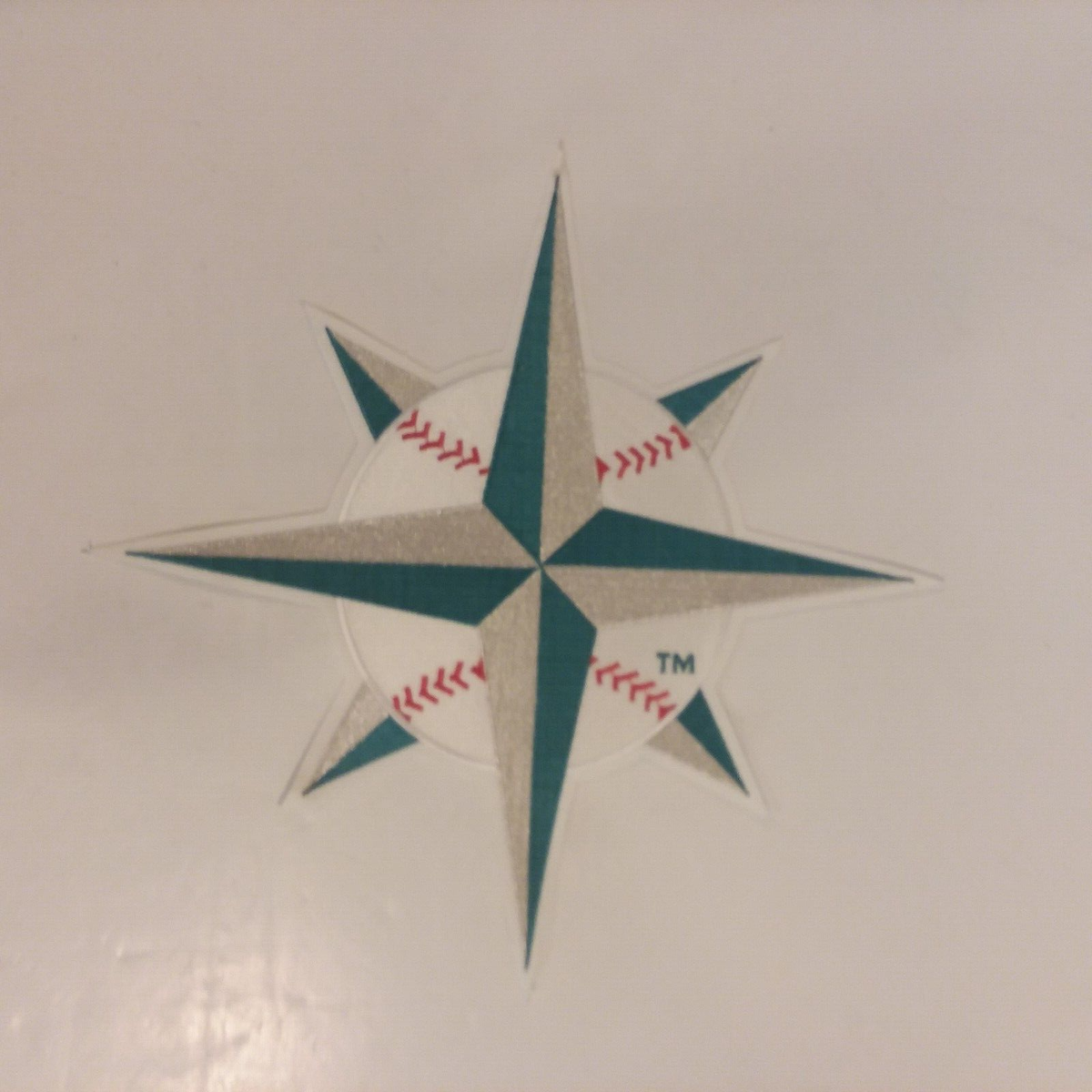 Seattle Mariner's MLB Large Compass Logo Iron on Sew On 14.5 Seattle Mariner's MLB Large Compass Logo Iron on Sew On 14.5