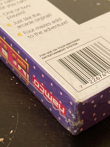 Ms Pac Man (Nintendo NES, 1993) Namco H-SEAM. NEW / SEALED! W/ Hang Tab! - Picture 7 of 12