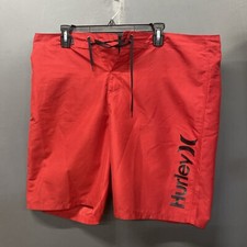 Men s Red Hurley Board Shorts Size 38