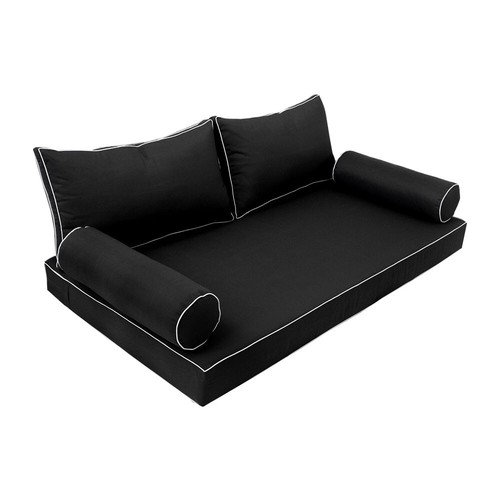 S2 AD109 vendu Ensemble complet de coussin de matelas coussin de lit de repos tuyau contrasté pour berceau 5 pièces