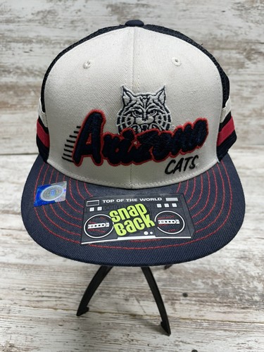 NEW Arizona University Cats Top of The World Hat White Snapback Adult Mesh