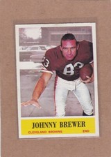 1964 PHILADELPHIA FOOTBALL JOHNNY BREWER #29 BROWNS EX/EXMT *A36683