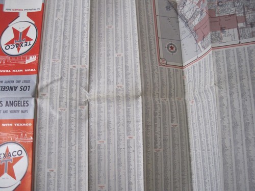 Tour With Texaco Map Los Angeles Street and Vicinity Map - Vintage - Picture 5 of 9