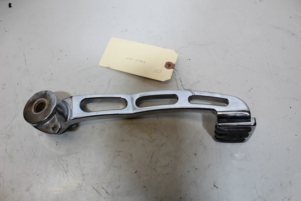 Pedal de palanca de freno Harley OEM Softail ranurado cromado Billet raspado Foto 4 de 4