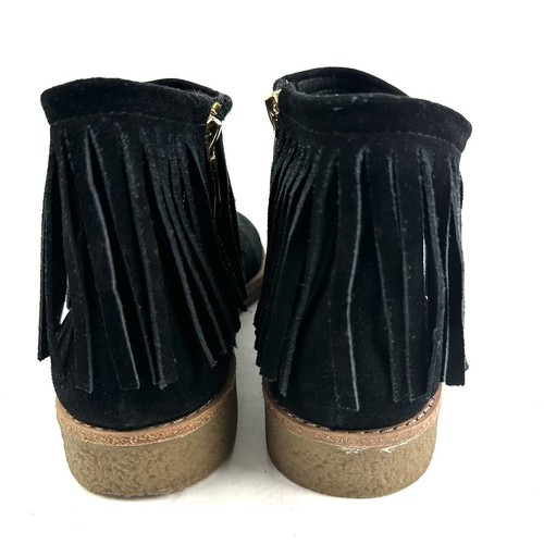 Botines Kate Spade Betsie 8 Too de gamuza con flecos negros para mujer con cremallera - Imagen 7 de 14