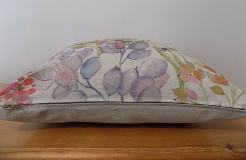 Voyage Hedgerow Autumn Cushion Cover Floral Pillow Cotton Linen Fabric 16"18"Zip - Picture 3 of 7