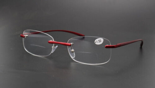 Gafas de lectura bifocales sin montura para hombre lectores de metal rectangulares 1,0 1,5 2,0 2,5 3,0 - Imagen 16 de 17