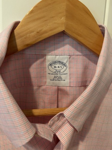 Camisa Brooks Brothers con botones para hombre talla 16 4/5 a rayas con cuello de algodón - Imagen 5 de 5