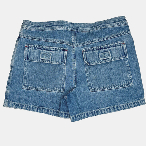 Vtg Y2K Limited Too Girls Denim Shorts Size 12 Drawstring Medium Wash Mid-Rise - Picture 2 of 7