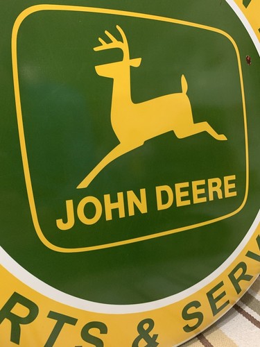John Deere Metal Sign Parts Service Equipment Vintage Style Tractor Wall Decor - Picture 5 of 5