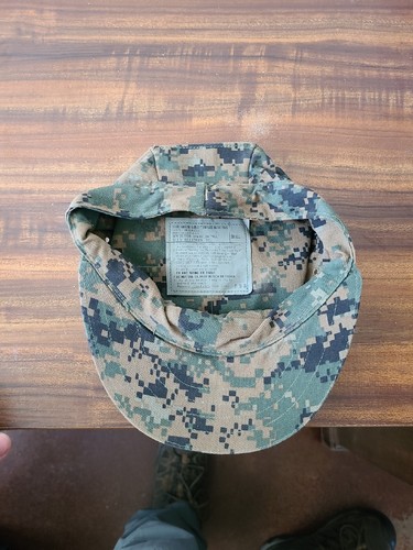 USMC COVER GARRISON MARPAT WOODLAND US MARINE CORPS CAP HAT Small #8 - Picture 3 of 4