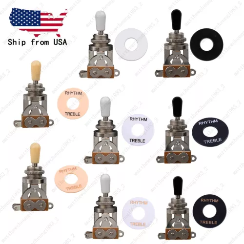 NEW Chrome 3-Way Toggle Switch & Plate for Gibson/Epiphone Les Paul Guitar