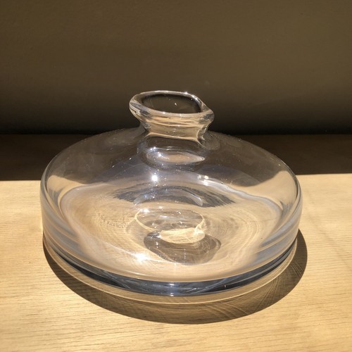 Unique designer ‘Sempre’ hand blown, clear, asymmetrical glass vase. Art glass - Picture 14 of 18