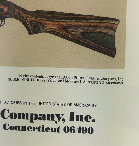 Nuevo de Culatas de Rifle Laminado Multicolor Ruger M-77 10/22 77/22 1986 Flyer - Imagen 5 de 5
