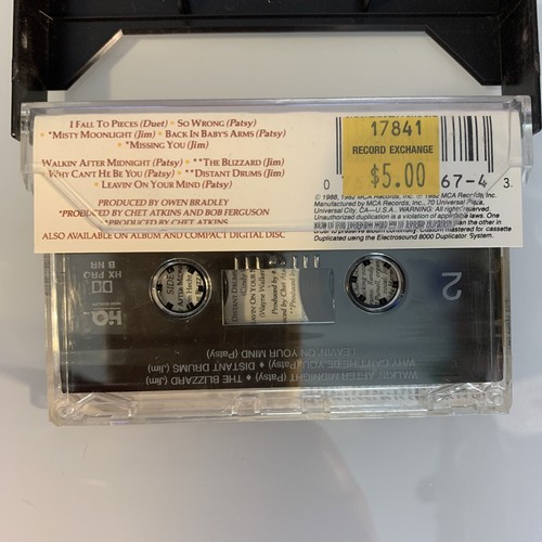 Patsy Cline Jim Reeves Remembering (Cassette) - Picture 2 of 2