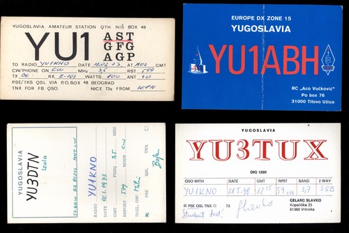 LOT 25 YUGOSLAVIA SFRJ QSL CARDS - Picture 8 of 15