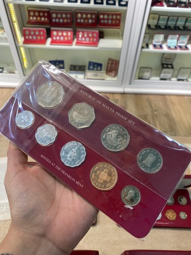 1977 79 80 81 Malta Coins Set of 4 PROOF Coins Franklin Mint Extremely Rare - Picture 15 of 24