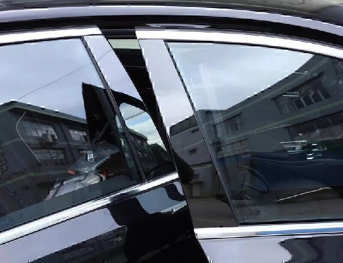 6pc Glossy Black Pillar Posts Decal Door Trim For BMW 5-Series F10 2011-2017 - Picture 4 of 12