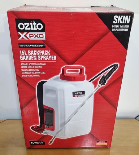NEW OZITO PXC 18V GARDEN WEED PEST CONTROL CORDLESS 15L BACKPACK SPRAYER - Skin - Picture 3 of 10