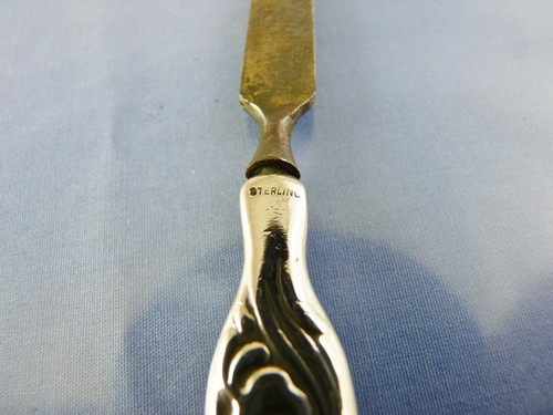 ART NOUVEAU 3 WAY NAIL FILE STERLING HANDLE BY no mark "as is" - Picture 4 of 5