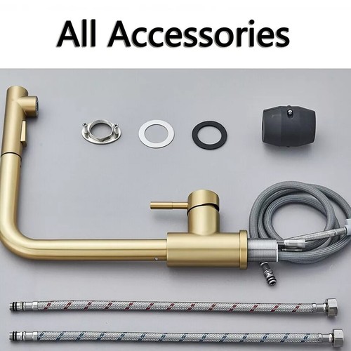 Kitchen Faucet with Pull Down Sprayer Single Handle Commercial Utility Mixer Tap - Picture 56 of 56