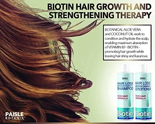 Biotin Infused Hair Loss Growth Therapy Shampoo & Conditioner / Paisle Botanix - Image 3 of 4