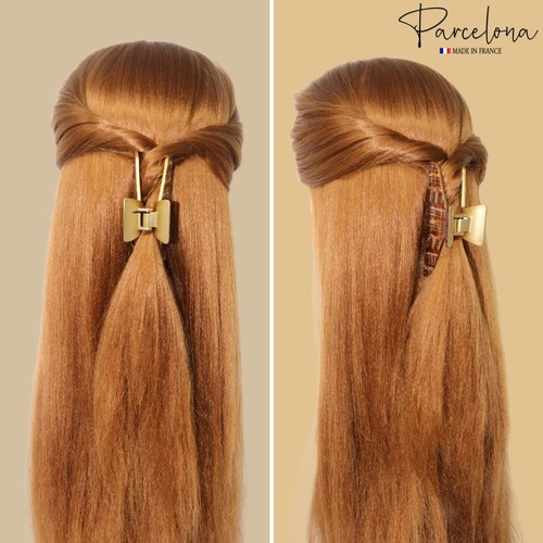 Garra de cabello Parcelona de mandíbula de resorte de resorte de mandíbula de pellizco francés para mujer - Imagen 13 de 16