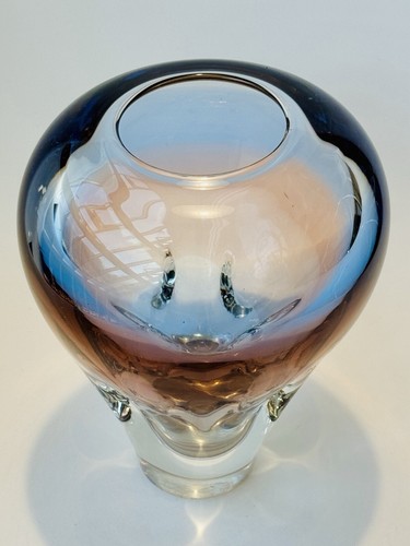 Tschechoslowakische Moser Vladimir Mika Bohemian Art Glas Vase Mstisov Glashütte - Bild 5 von 14