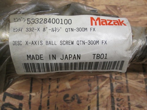 MAZAK PRECISION GROUND X AXIS BALL SCREW P/N: 332-X QTN-300MFX ~NEW~ - Picture 3 of 11