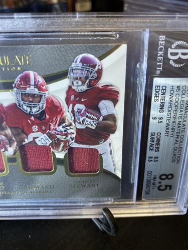 2017 Immaculate Quad, COOPER,DERRICK HENRY, HOWARD, STEWART/99 Alabama BGS 🔥 - Picture 6 of 9