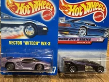 Hot Wheels Purple Vector AVTECH Wx3 1991 Mattel Die Cast Collector 207