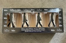The Beatles Abbey Road Set Of 4 Beer Pint Glasses Vintage Collectible