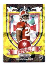 Najee Harris 2021 Panini Prizm Draft Picks Collegiate #172 Gold Ice RC Rookie