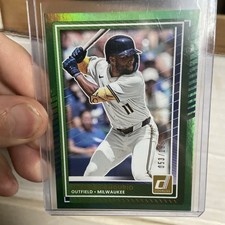2025 Panini Donruss Jackson Chourio Lime Green Ssp /199 Milwaukee