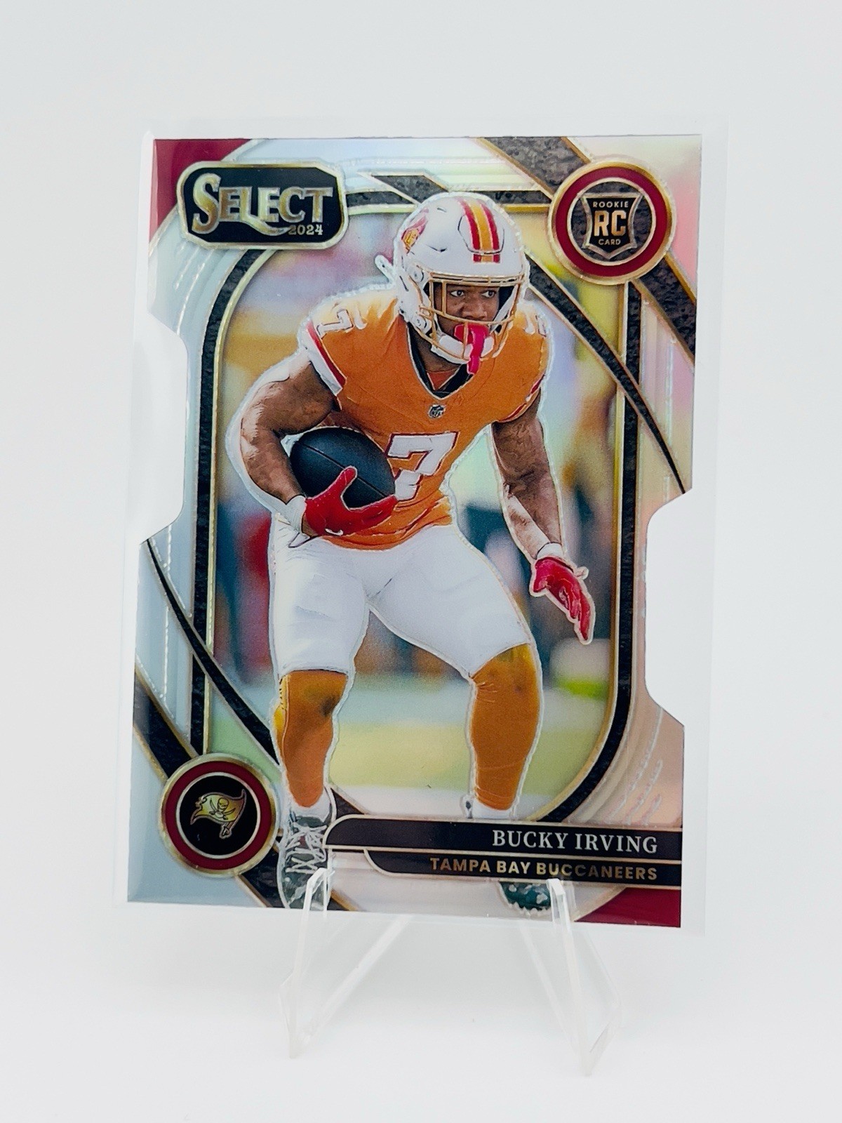 2024 Panini Select Bucky Irving #239 Club Level Die Cut Silver Prizm RC