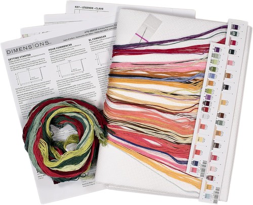 Dimensions Counted Cross Stitch Tree Skirt Kit, By the yard, Holiday Harmony  - Picture 3 of 4