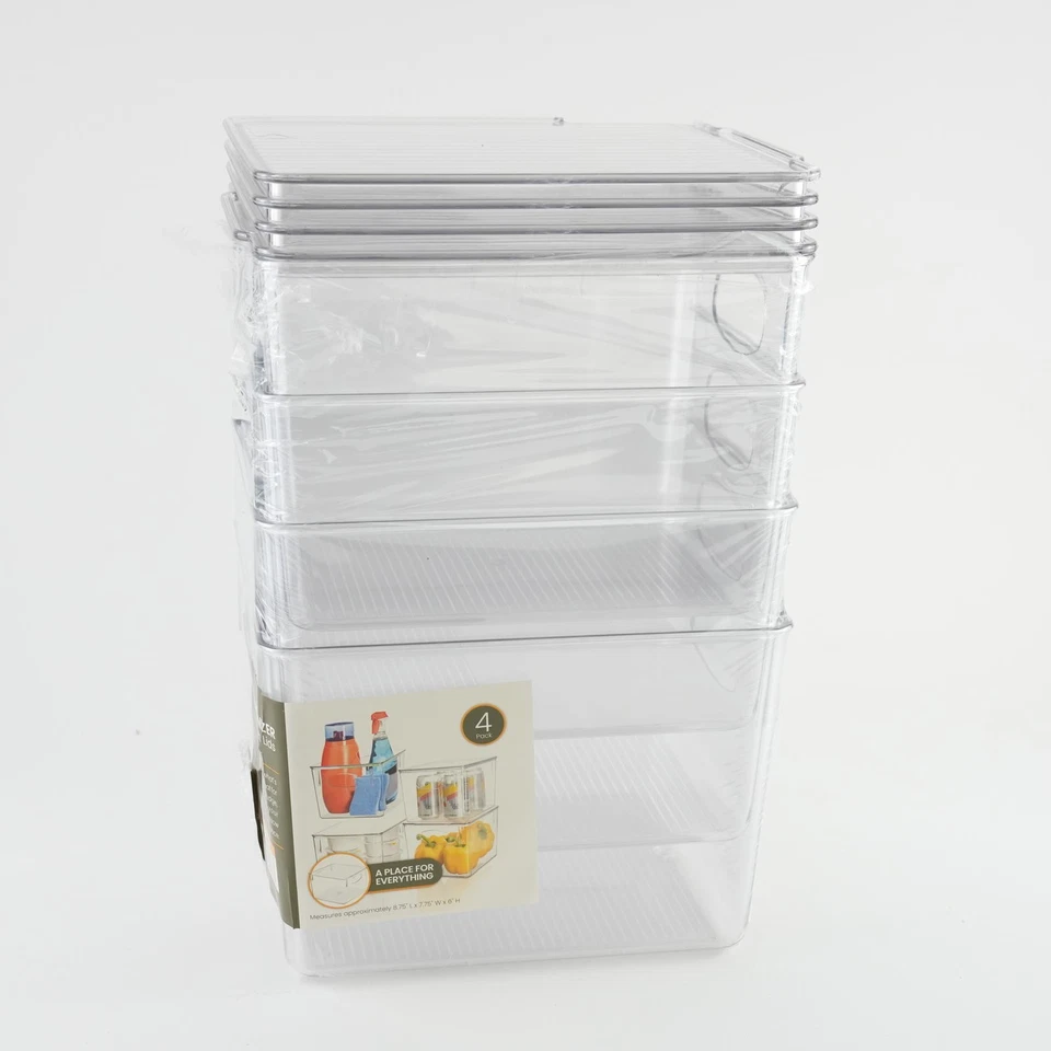 Большие пластиковые контейнеры для хранения Sorbus с крышками - для организации кухни, кладовой - Изображение 2 из 4