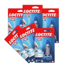 Loctite Super Glue Gel Control, Clear, 0.14 fl oz Bottle, 6 Pack - 6 