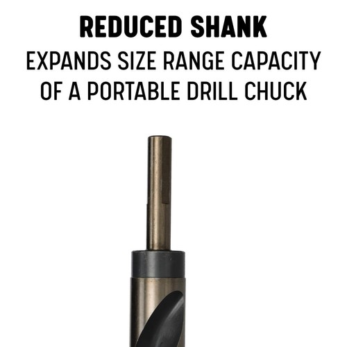 Drill America 37/64" Reduced Shank High Speed Steel Black & Gold Contractor D... - Picture 4 of 11