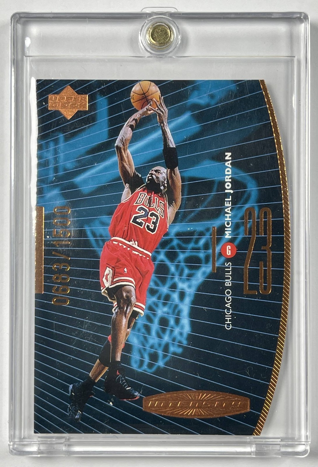 MICHAEL JORDAN 1998-99 UPPER DECK #I1 INTENSITY TIER 1 (QUANTUM BRONZE) 683/1500