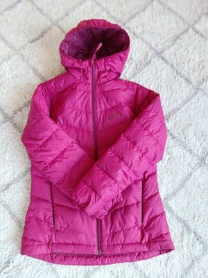 Jack Wolfskin STORMLOCK Damen Puffer Jacke Gr. XS Dunkelrosa Thermo Daunen