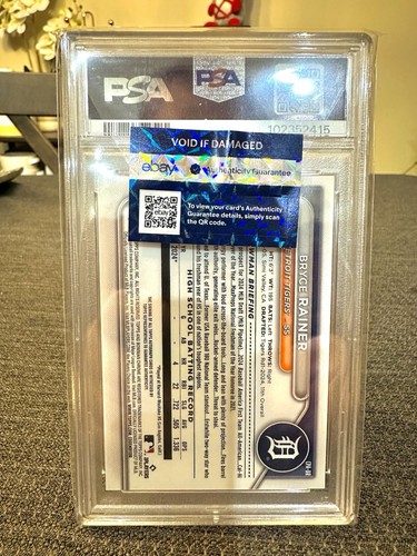 2024 Bowman Draft Bryce Rainer Bowman 1st Green Refractor Auto /99 PSA 10 🔥 - Picture 4 of 4