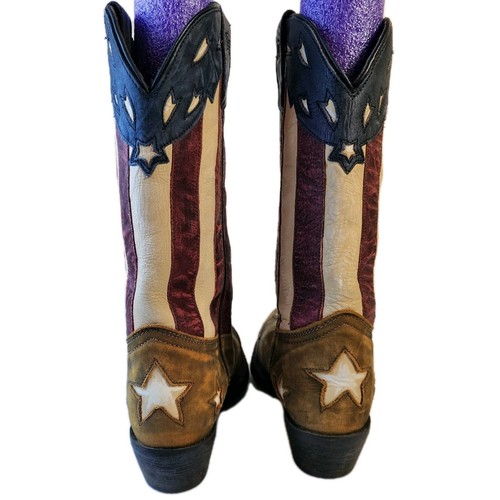 Botas vaqueras Laredo Keyes para mujer 6,5 estrellas rayas EE. UU. punta corta patrióticas - Imagen 7 de 18