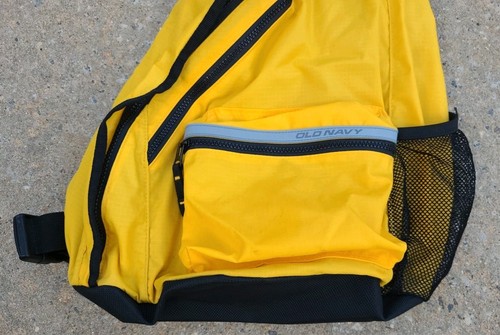 Vintage 90s Y2K Old Navy Yellow Nylon Sling Bag - Picture 4 of 16