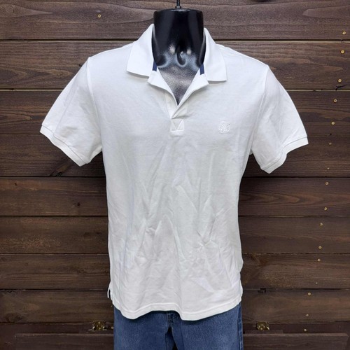 Vilbrequin Polo Shirt Mens Size Small White Short Sleeve 100% Cotton Comfort Fit