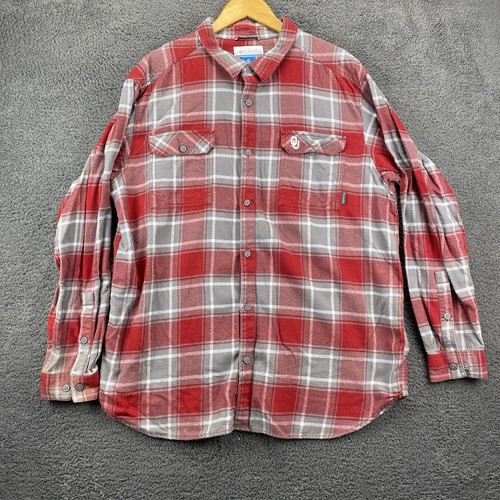 Columbia Shirt Men XXL OU Oklahoma Boomer Sooners Flannel